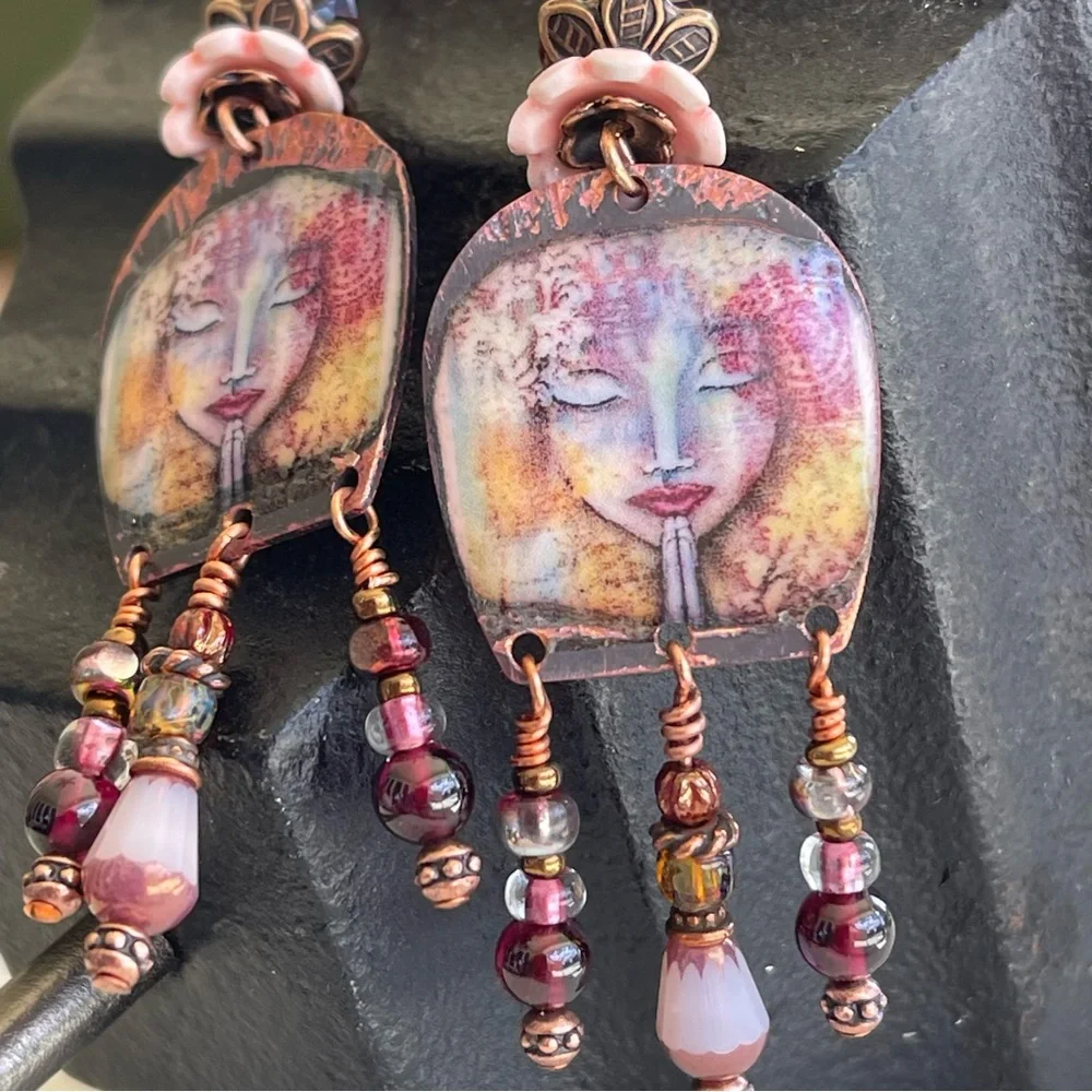 ARTISAN Earrings “Mindful Serenity” - Dangles - Picture 11 of 15